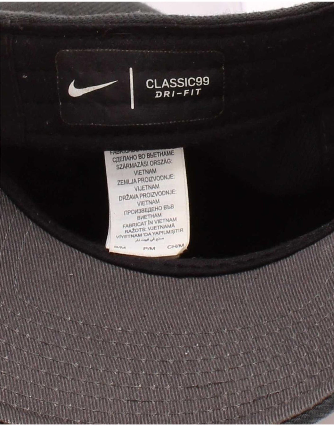 Ανδρικό γραφικό καπέλο μπέιζμπολ Nike Dri Fit Μικρό/Μεσαίο γκρι πολυεστέρα