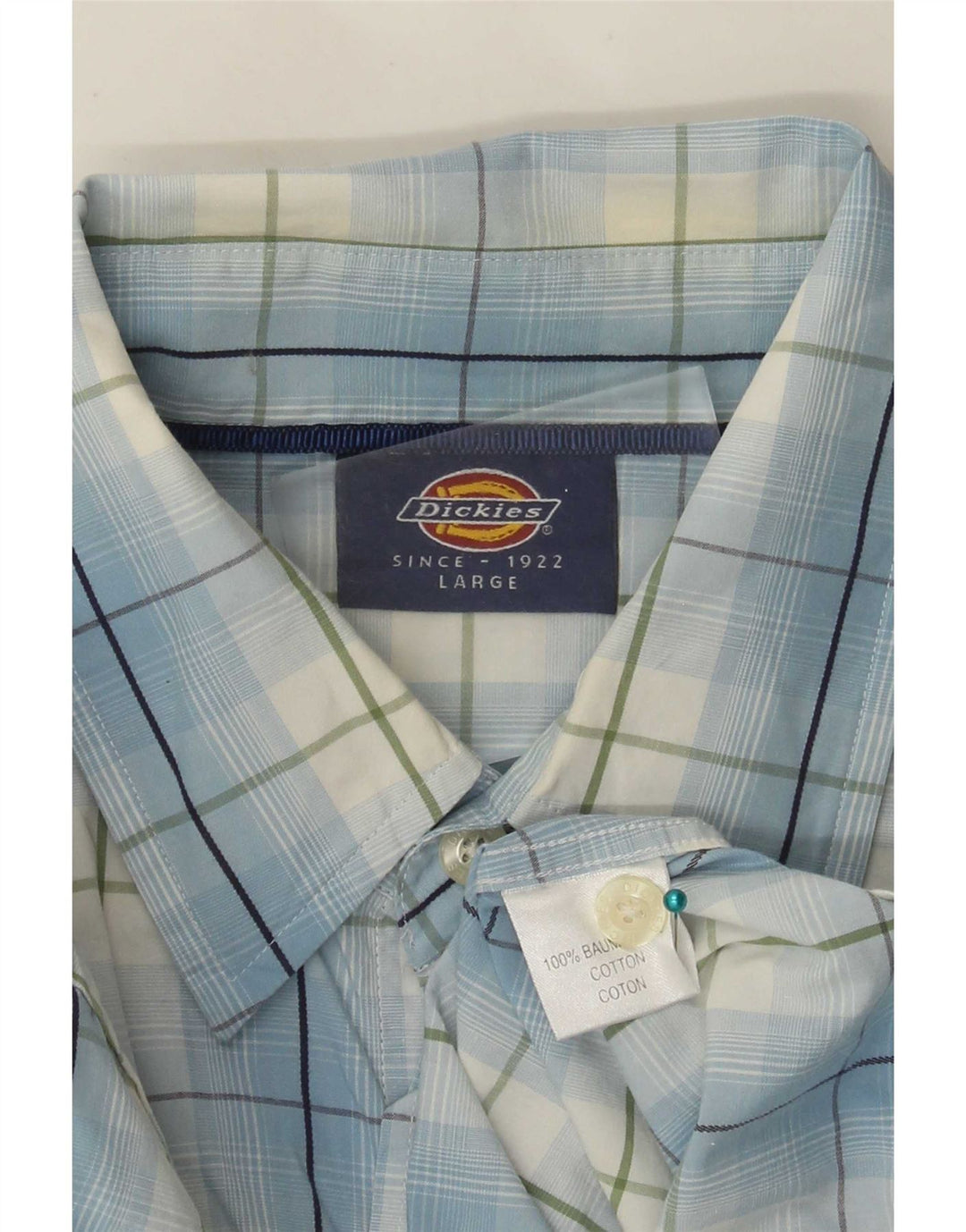 Dickies Ανδρικό κοντομάνικο πουκάμισο μεγάλο μπλε βαμβακερό