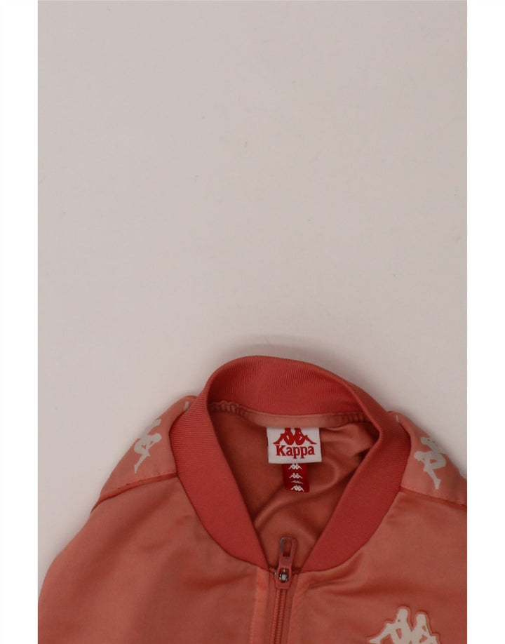 KAPPA Girls Graphic Crop Tracksuit Top Jacket 7-8 Years Red Polyester Vintage Kappa and Second-Hand Kappa from Messina Hembry 