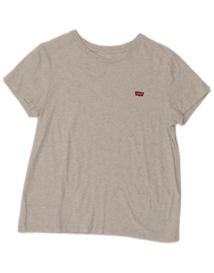 Γυναικείο T-Shirt Levi's Top UK 12 Βαμβακερό μεσαίο γκρι φλύκταινα