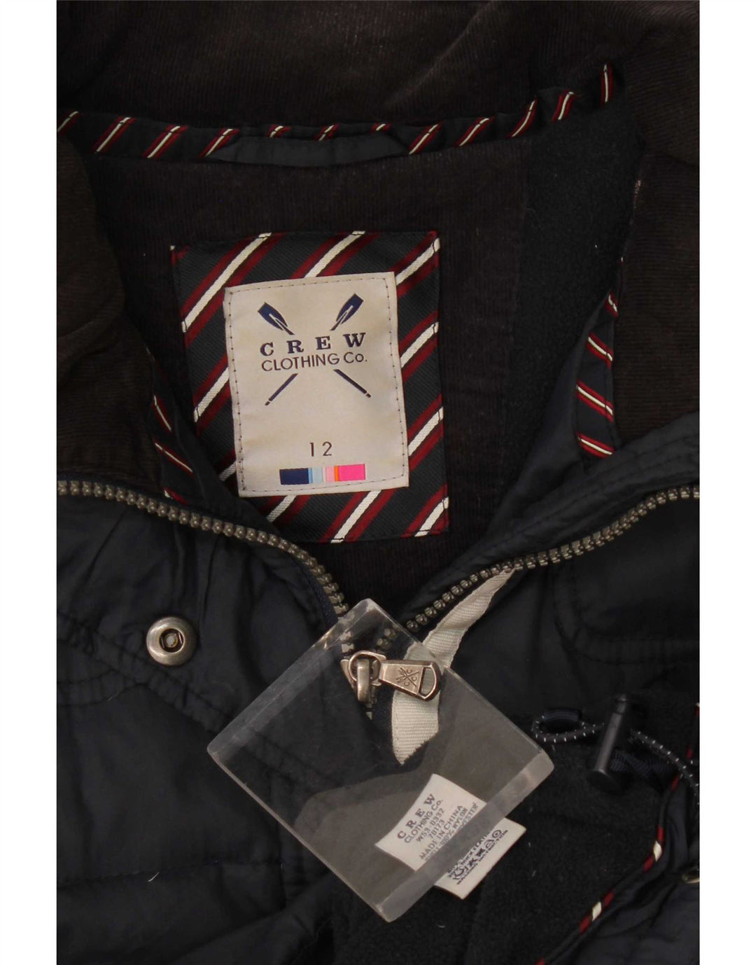 Crew Clothing Γυναικεία padded Gilet UK 12 Medium Navy Blue Polyester