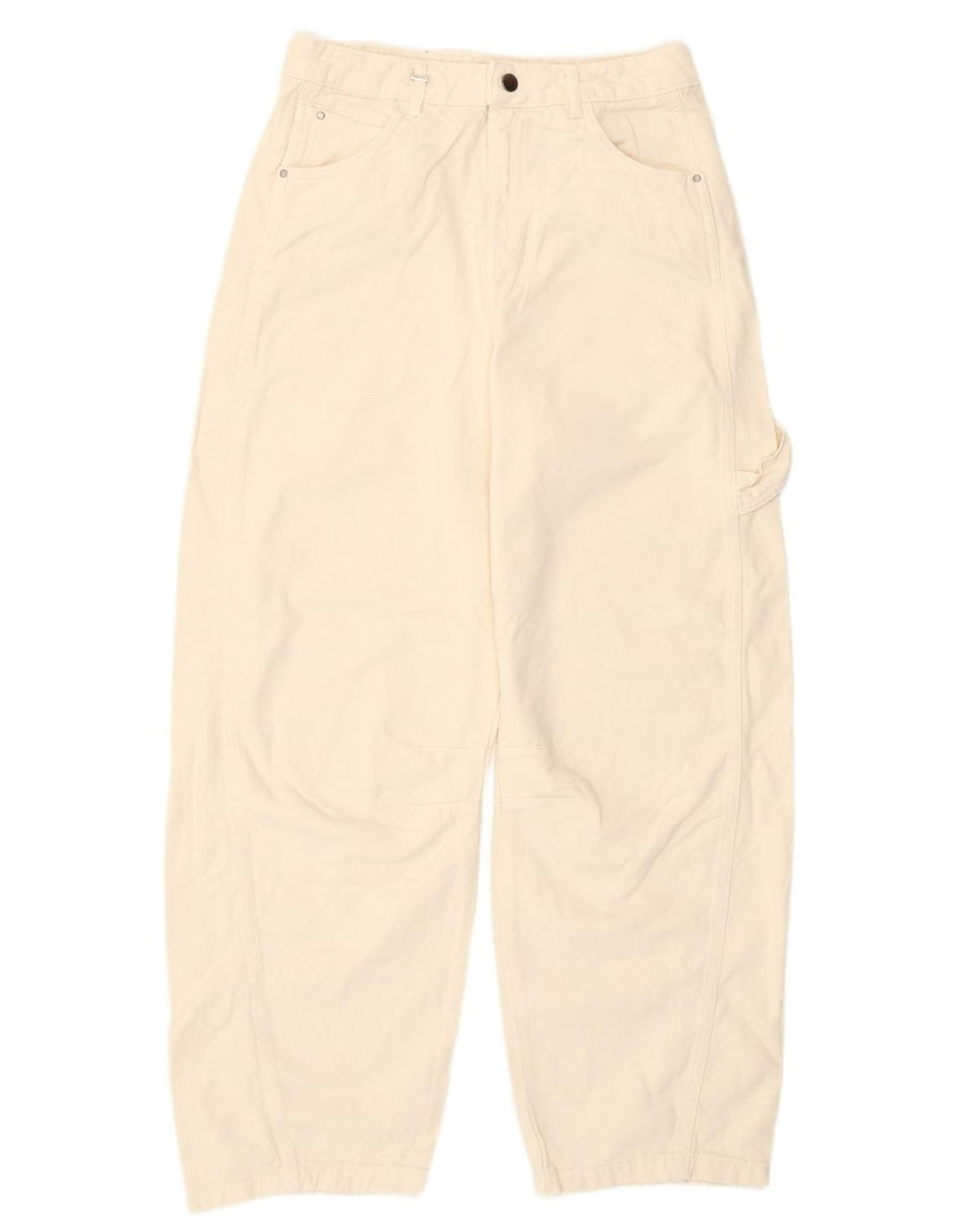 Benetton Γυναικείο τζιν κωνικό W30 L29 Off White