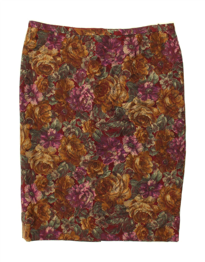 VINTAGE Womens Pencil Skirt W36 XL Multicoloured Floral | Vintage Vintage | Thrift | Second-Hand Vintage | Used Clothing | Messina Hembry 
