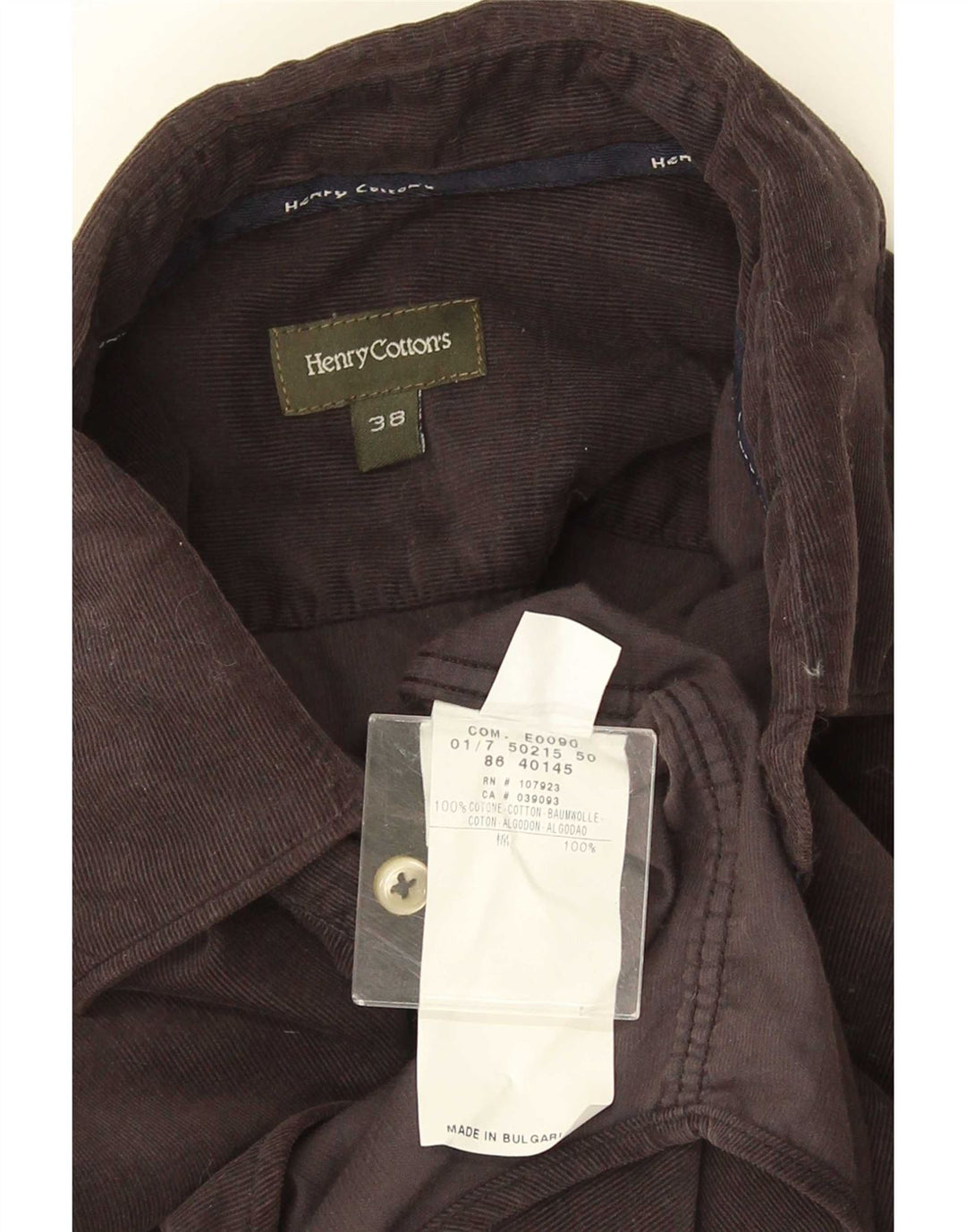 Ανδρικό κοτλέ πουκάμισο Henry Cottons Μέγεθος 38 Medium Grey Cotton