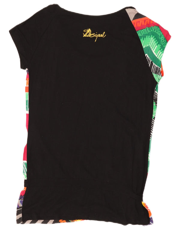 DESIGUAL Γυναικείο γραφικό μπλουζάκι τοπ UK 18 XL πολύχρωμο γεωμετρικό