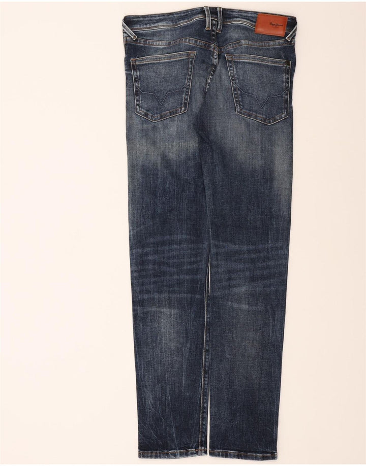 PEPE JEANS Mens Slim Jeans W32 L34 Navy Blue Cotton Vintage PEPE Jeans and Second-Hand PEPE Jeans from Messina Hembry 