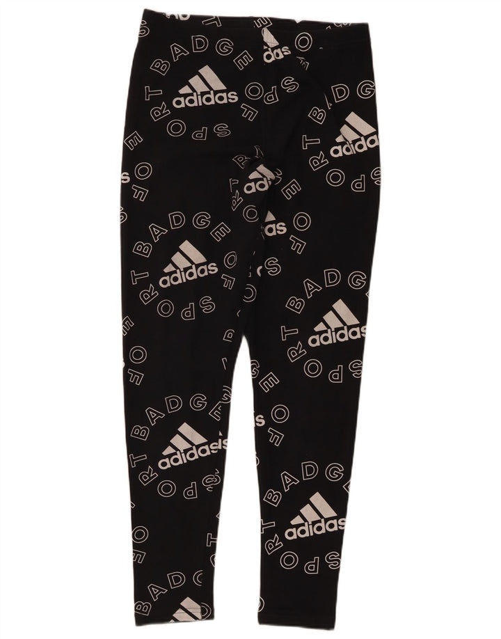 Γυναικεία γραφικά κολάν Adidas UK 12/14 Medium Black