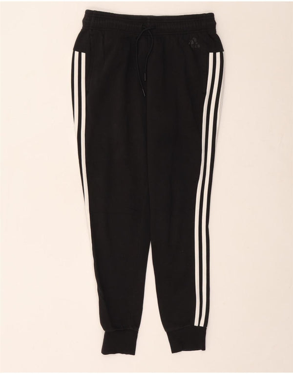 Γυναικεία αθλητική φόρμα ADIDAS Παντελόνι Joggers UK 4/6 XS Μαύρο βαμβακερό