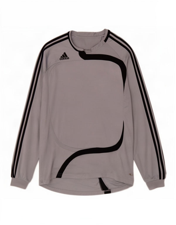 Ανδρικό τοπ Adidas μακρυμάνικο XL γκρι πολυεστέρας