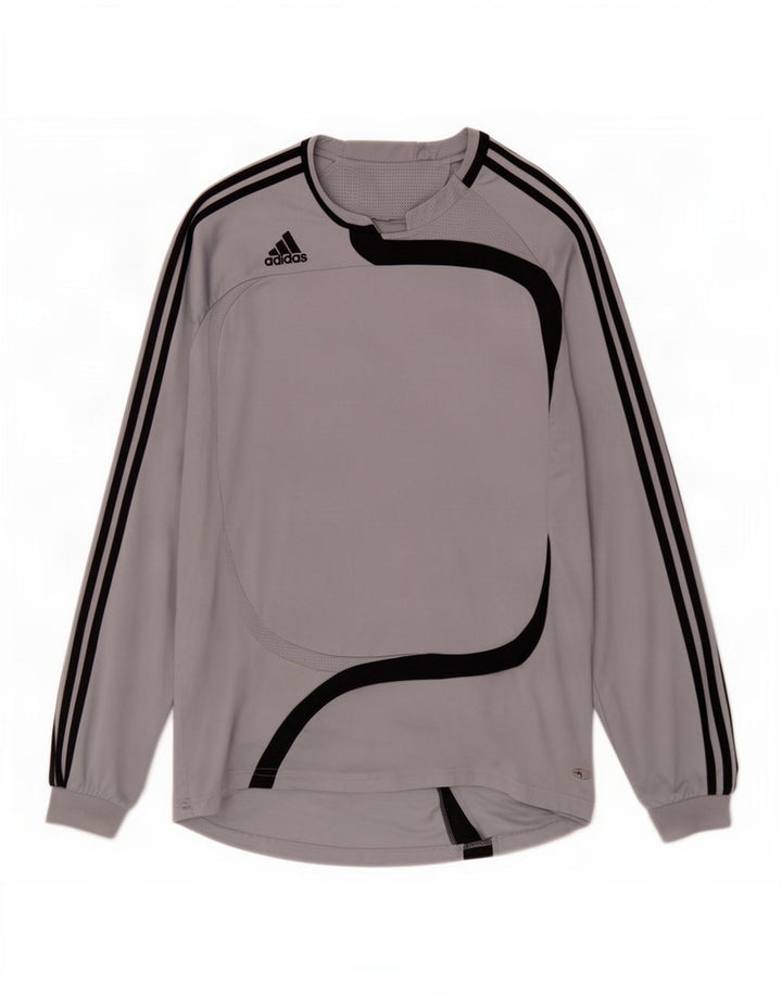 Ανδρικό τοπ Adidas μακρυμάνικο XL γκρι πολυεστέρας