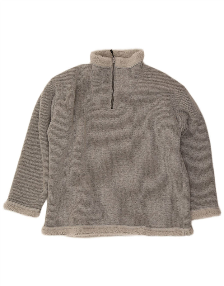 Ανδρικό φούτερ Sherpa με φερμουάρ FHB Jumper XL Grey Polyester
