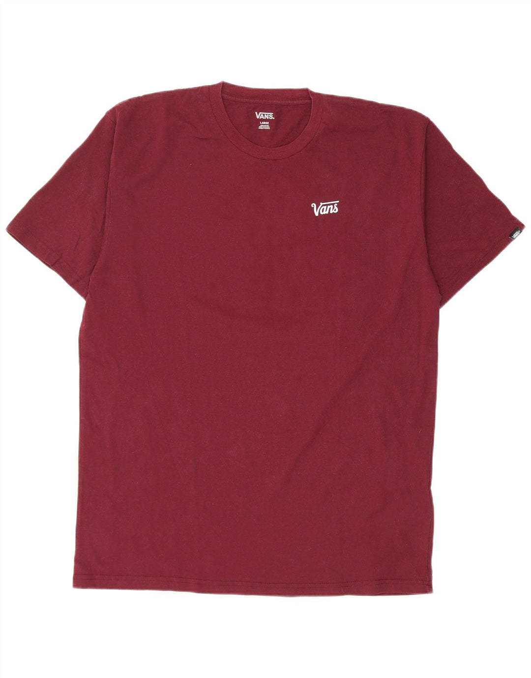 Ανδρικό T-Shirt Vans Top μεγάλο μπορντό βαμβακερό