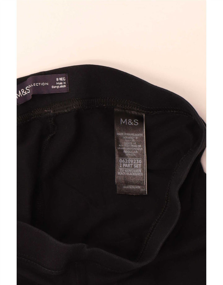 Marks & Spencer Γυναικεία Κολάν UK 8 Small Black Cotton