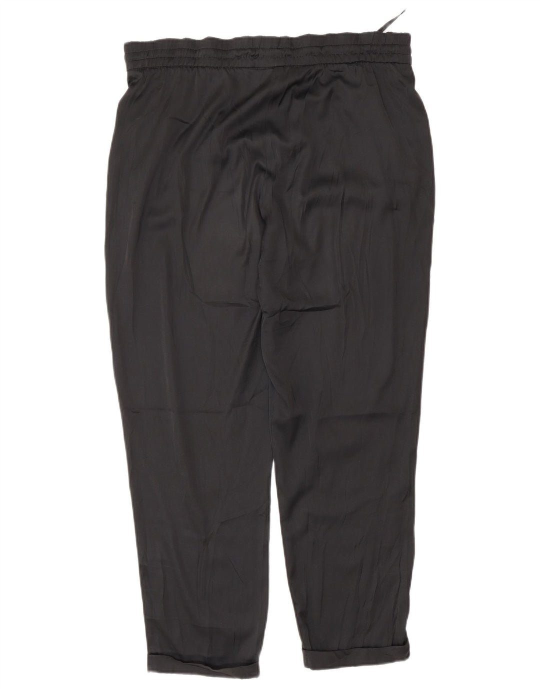 Benetton Γυναικείο Κανονικό Παντελόνι Casual Medium W30 L27 Μαύρο Πολυεστέρας