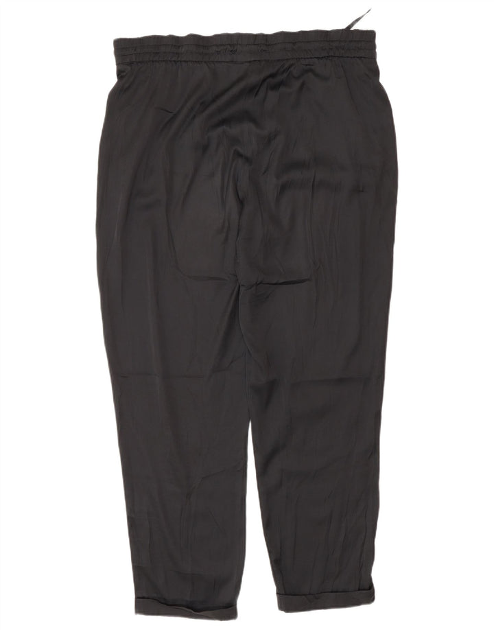 Benetton Γυναικείο Κανονικό Παντελόνι Casual Medium W30 L27 Μαύρο Πολυεστέρας