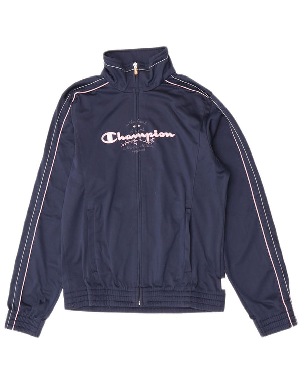 Champion Girls Graphic αθλητική φόρμα Top Jacket 13-14 Years XL Navy Blue