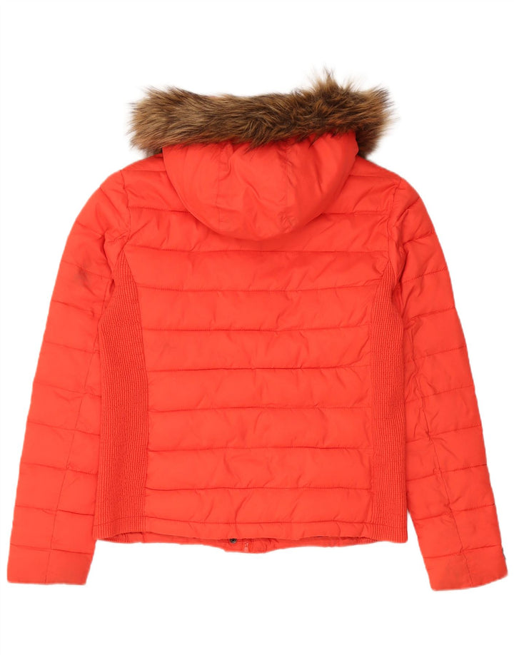 Superdry γυναικείο μπουφάν με κουκούλα UK 18 XL κόκκινο νάιλον
