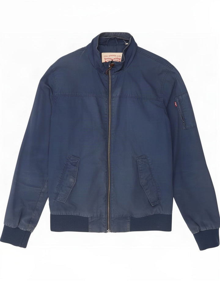 Levi's Mens Bomber Jacket UK 38 Medium Navy Blue Cotton