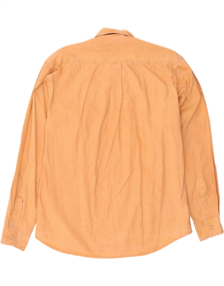 VINTAGE Mens Shirt Medium Orange Cotton Vintage Vintage and Second-Hand Vintage from Messina Hembry 