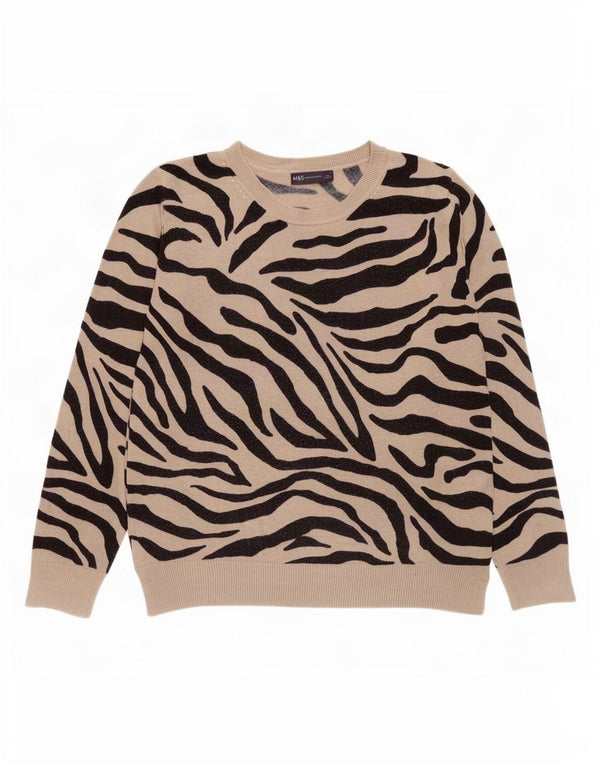 Marks & Spencer Γυναικείο πουλόβερ με λαιμόκαυστο UK 12 Medium Beige
