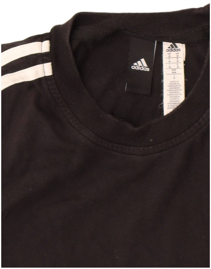 Ανδρικό T-Shirt Adidas Τοπ μεσαίο μαύρο βαμβακερό