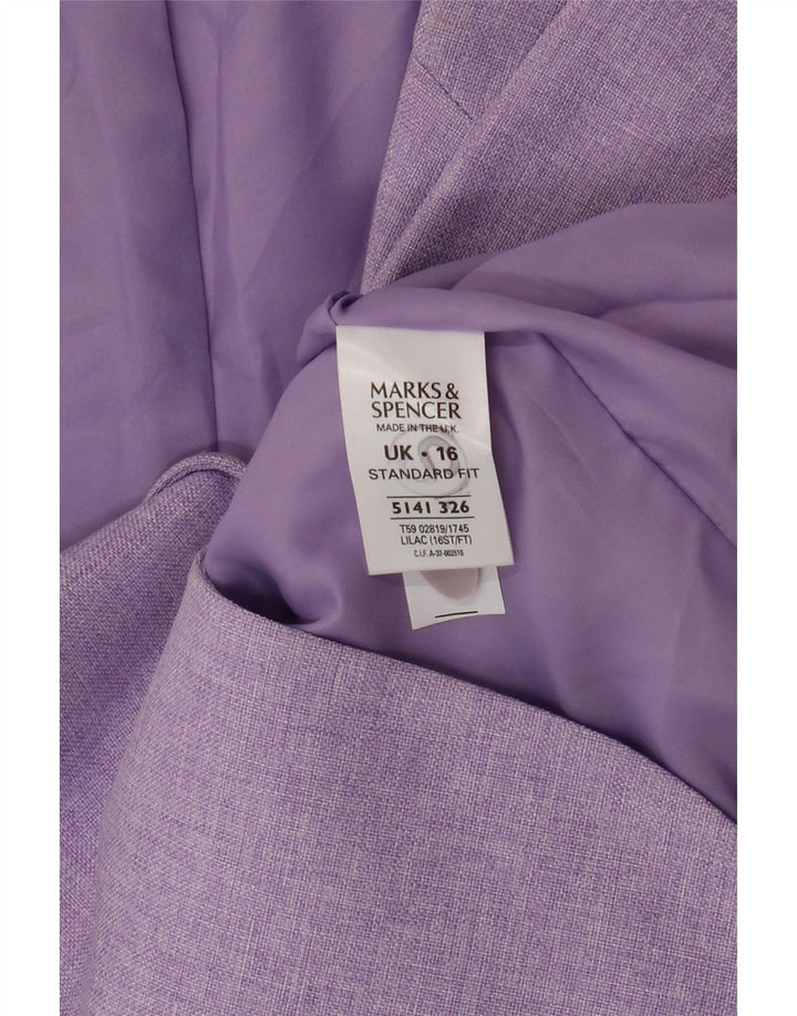 Marks & Spencer Γυναικείο Μπουφάν Blazer Standard Fit UK 16 Large Purple