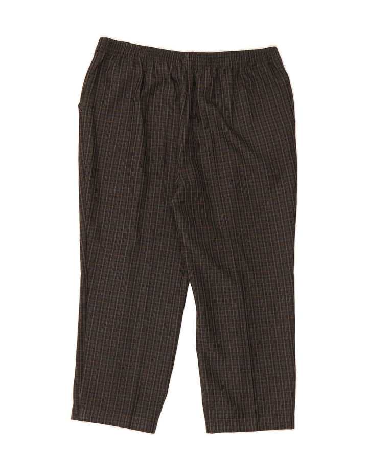 MARKS & SPENCER Womens Capri Trousers UK 16 Large  W34 L23 Grey Check Vintage Marks & Spencer and Second-Hand Marks & Spencer from Messina Hembry 
