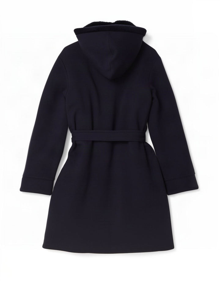 Lands End Γυναικείο Πανωφόρι Sherpa με κουκούλα UK 10 Small Navy Blue
