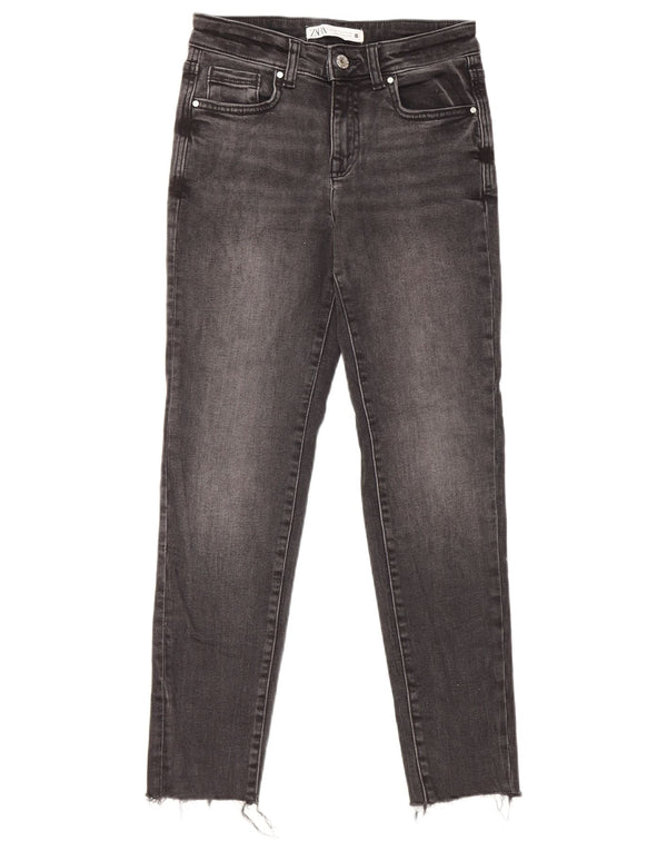 Zara Womens Crop Slim Jeans EU 36 XS W26 L25 Γκρι βαμβακερό