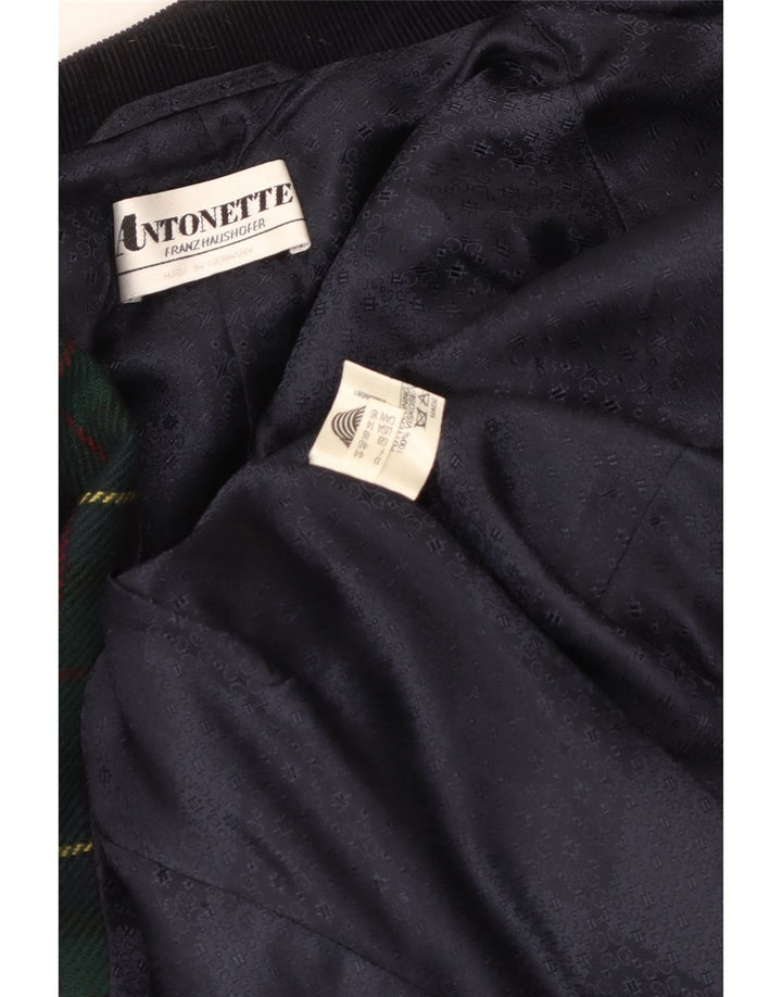 Γυναικείο σακάκι Antonette με 4 κουμπιά σακάκι UK 18 XL Green Check Viscose