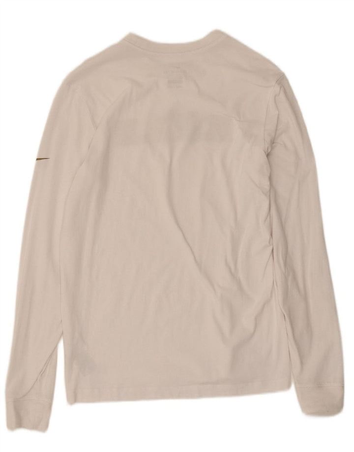 PUMA Mens Dri Fit Graphic Top Long Sleeve Medium White Cotton