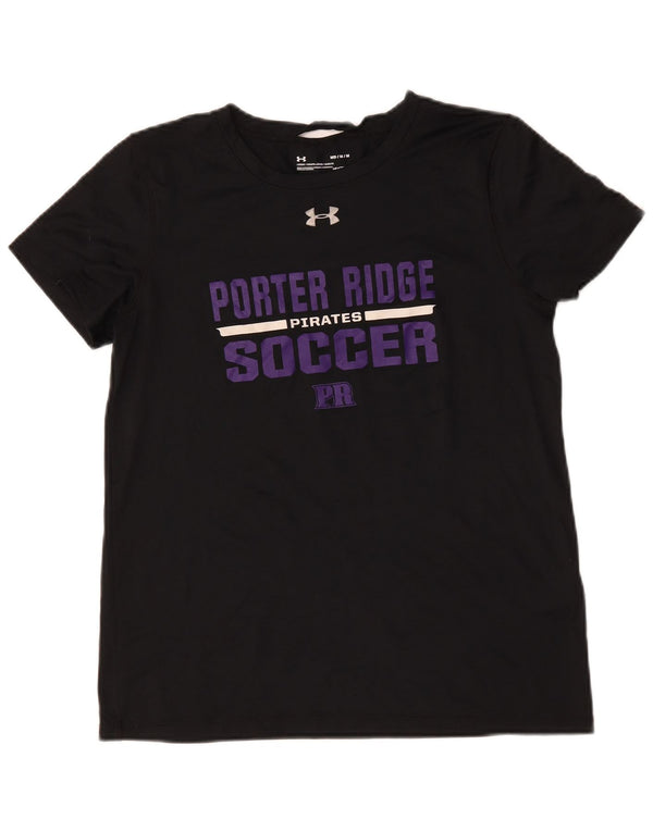 Under Armour Γυναικείο γραφικό T-Shirt Top UK 14 Medium Black