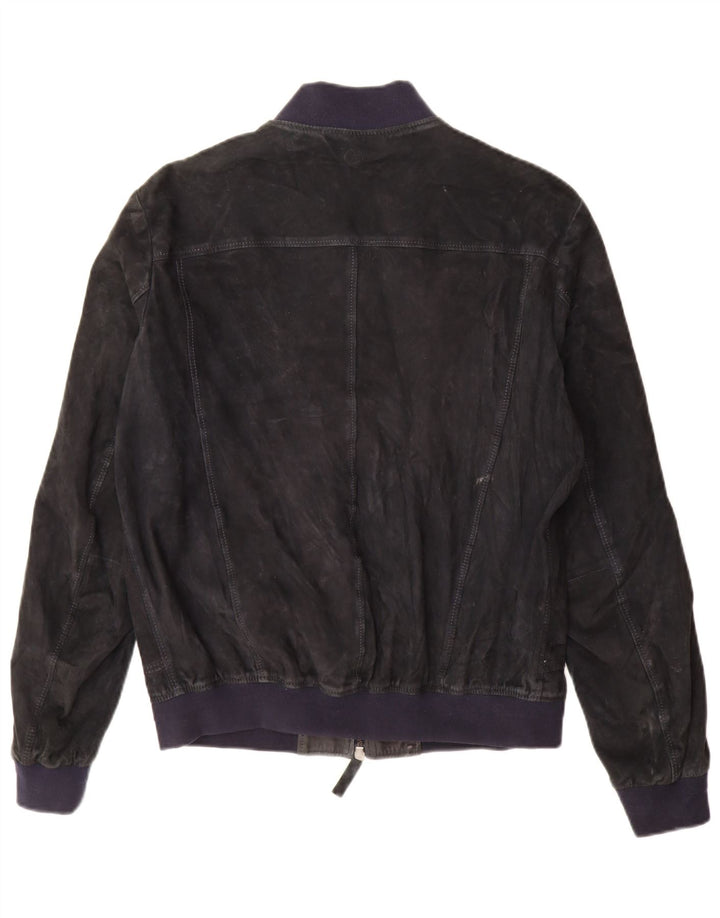 Jeckerson Γυναικείο Suede Bomber Jacket UK 18 XL Navy Blue