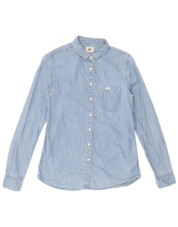 Lee Womens Loose Fit Τζιν Πουκάμισο UK 6 XS Μπλε βαμβακερό