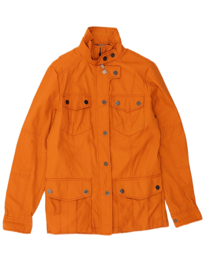 Zara Γυναικείο Utility Jacket UK 14 Medium Orange Nylon