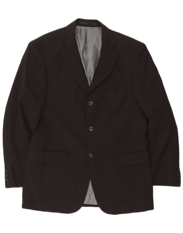 Marks & Spencer Mens Short 3 Button Blazer Jacket UK 38 Medium Black