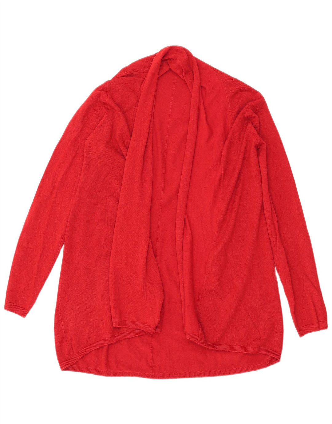 Zara Γυναικεία ανοιχτή ζακέτα UK 10 Small Red Viscose