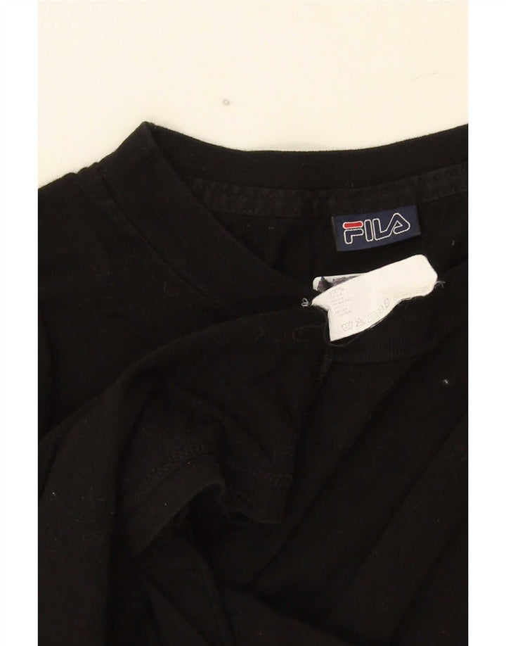 Ανδρικό T-Shirt Fila Top Μεσαίο μαύρο βαμβακερό