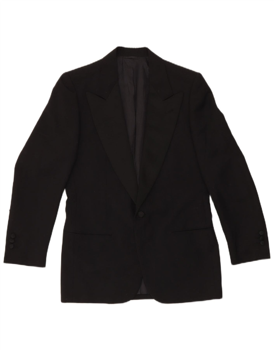 VINTAGE Ανδρικό σετ 1 κουμπιού 2 τεμαχίων IT 46 Small W29 L29 Μαύρο μαλλί