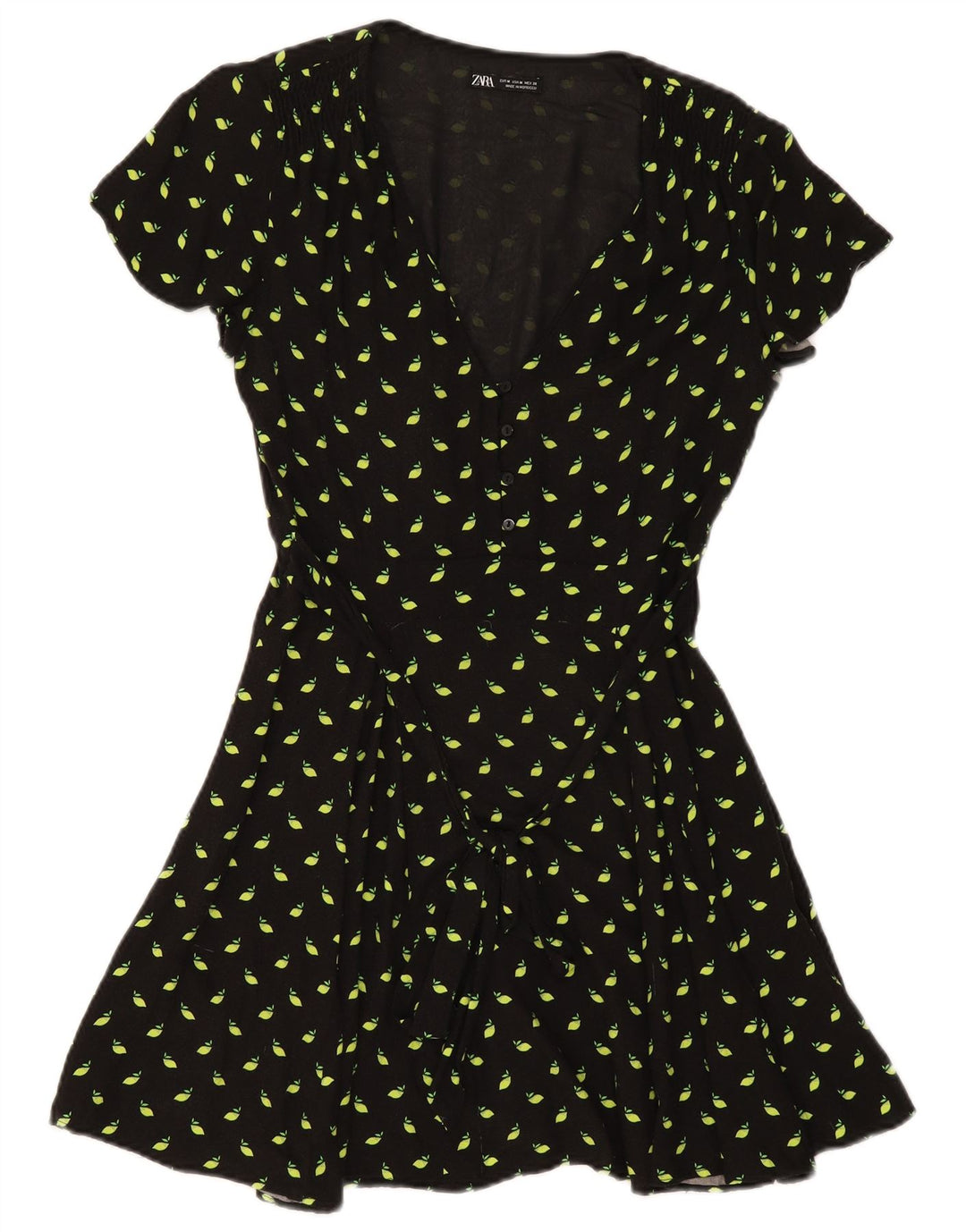 Zara Γυναικείο φόρεμα A-Line UK 12 Medium Black Spotted