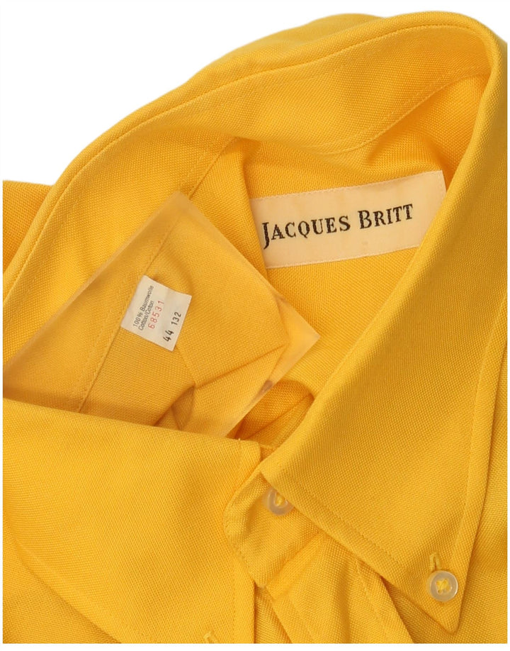 Ανδρικό πουκάμισο Jacque Britt Μέγεθος 44 XL Κίτρινο βαμβακερό