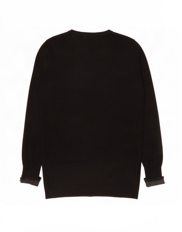 Zara Γυναικείο πουλόβερ με λαιμόκοψη UK 10 Small μαύρο