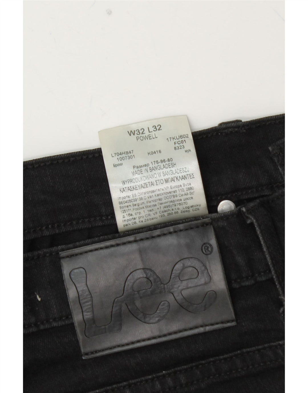 LEE Ανδρικό Powell Slim Jeans W32 L30 Μαύρο βαμβακερό