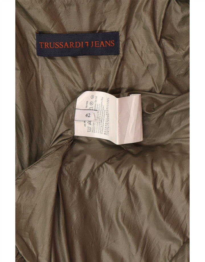 Trussardi Γυναικείο Biker Jacket IT 42 Medium Green Polyester