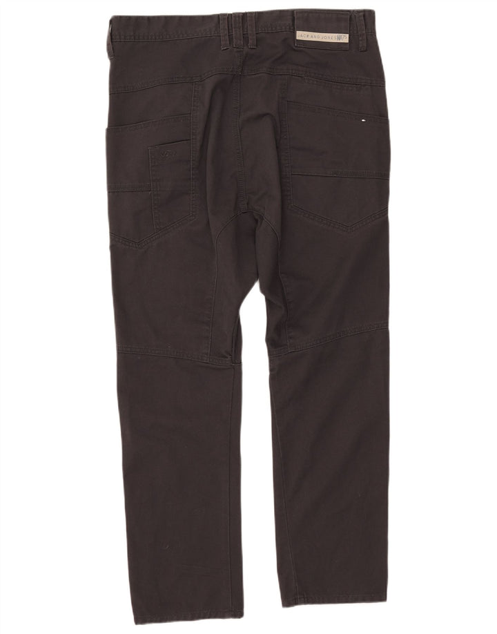 Jack & Jones Ανδρικό Slim Casual Παντελόνι W34 L25 Μαύρο πολυεστέρα