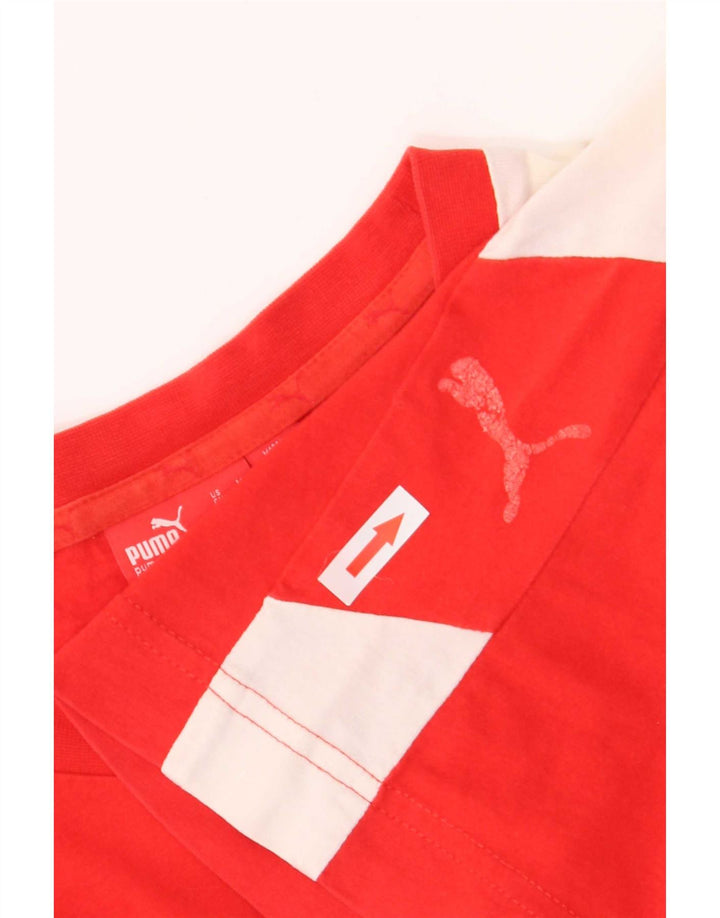 Ανδρικό γραφικό μπλουζάκι Puma Top μεσαίο κόκκινο χρώμα