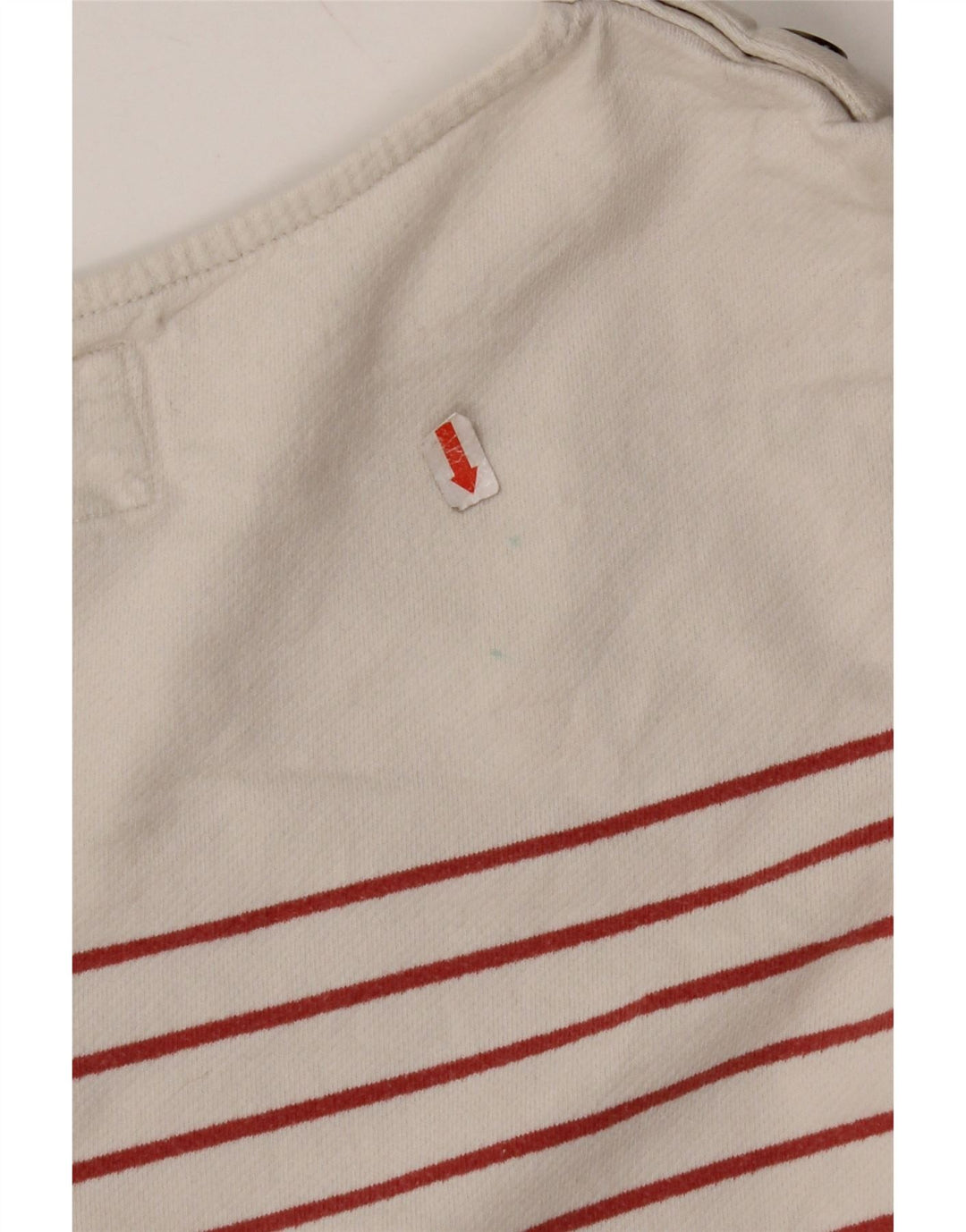 FAT FACE Γυναικείο τοπ μακρυμάνικο UK 8 Small Off White ριγέ βαμβακερό