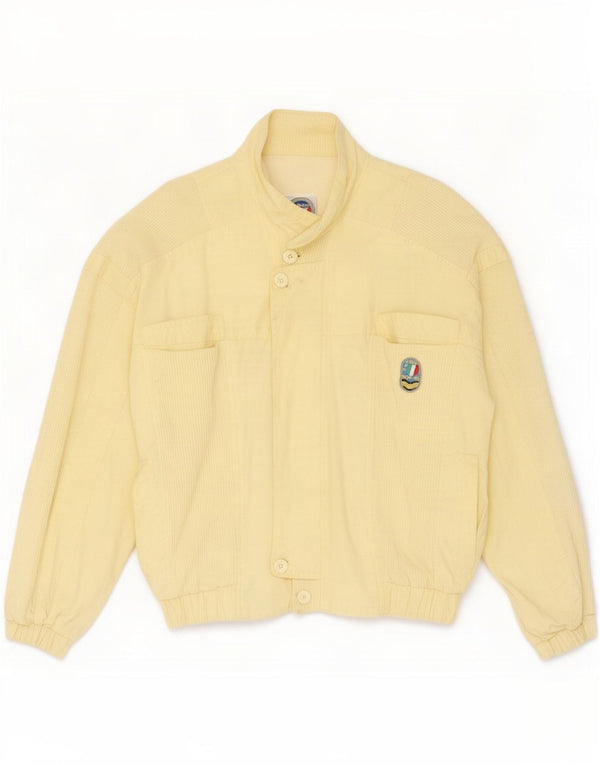POP 84 Mens Bomber Jacket UK 40 Large Yellow Cotton