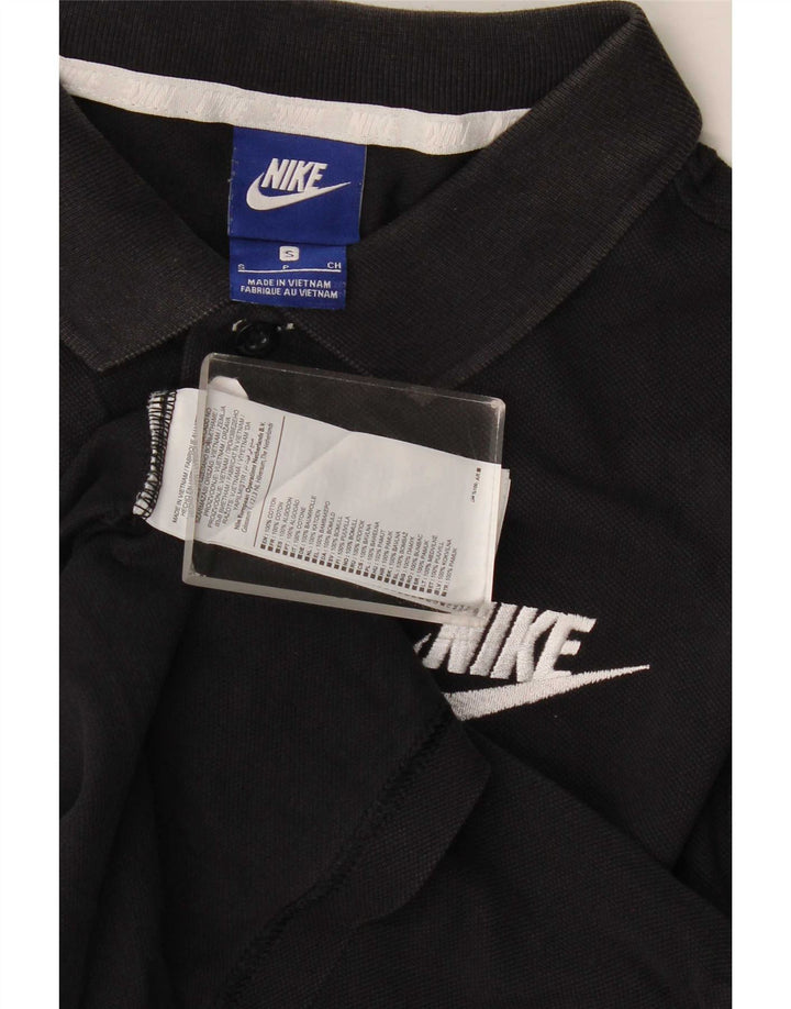 Ανδρικό μπλουζάκι πόλο Nike, μικρό μαύρο βαμβακερό