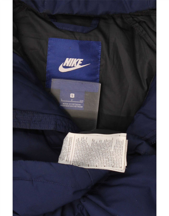 Ανδρικό μπουφάν Nike με κουκούλα UK 36 Small Navy Blue Polyester